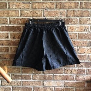 Vtg Black Checkered Premier for Men Shorts